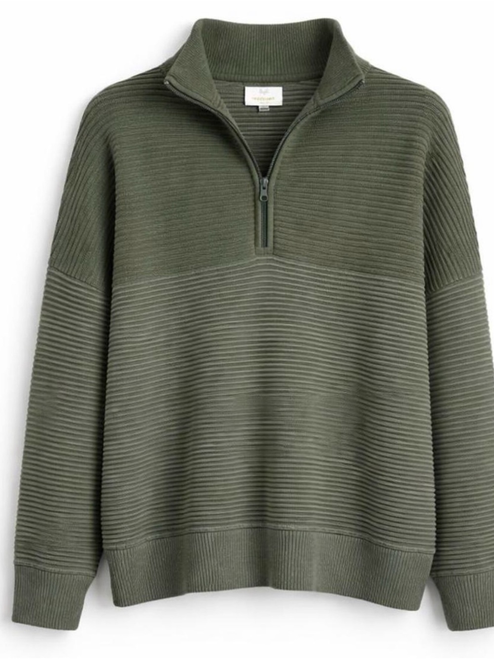 aerie ribbed 1/4 zip size xl